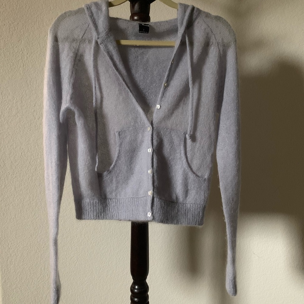 Soft blueish-gray hoodie